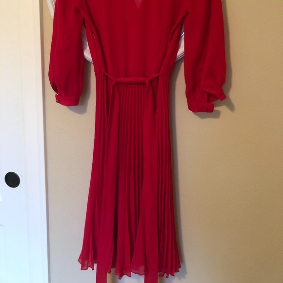 Leona Edmiston Sheer Raspberry Red Frock - Picture 6 of 11